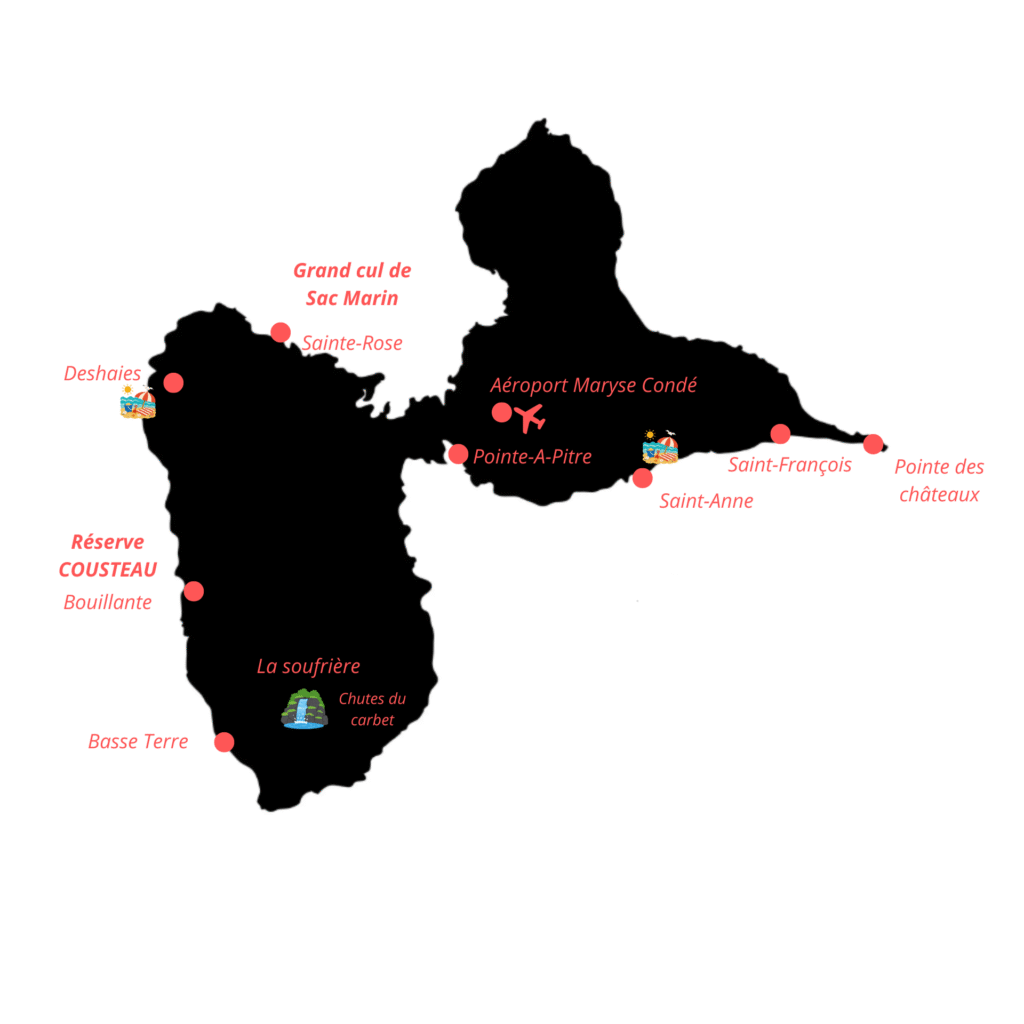 carte de la guadeloupe
