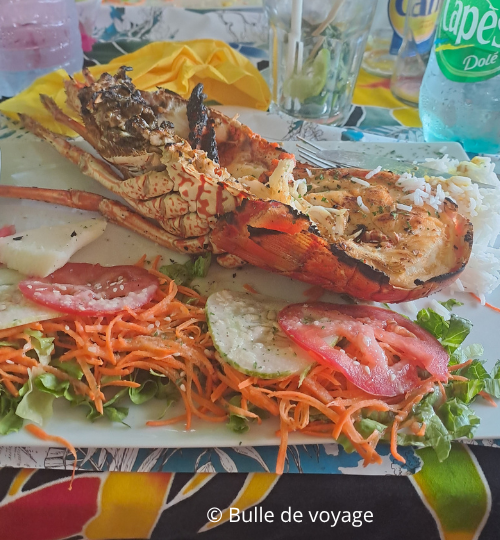 spécialités antillaises, langouste grillée